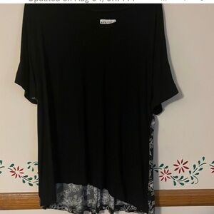 Ava & Viv Black Top with White Accents